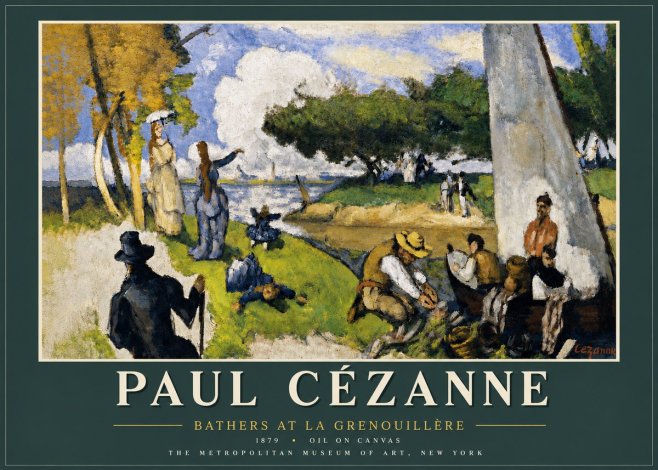 Paul Cézanne Bathers at La Grenouillère No5 - Juliste