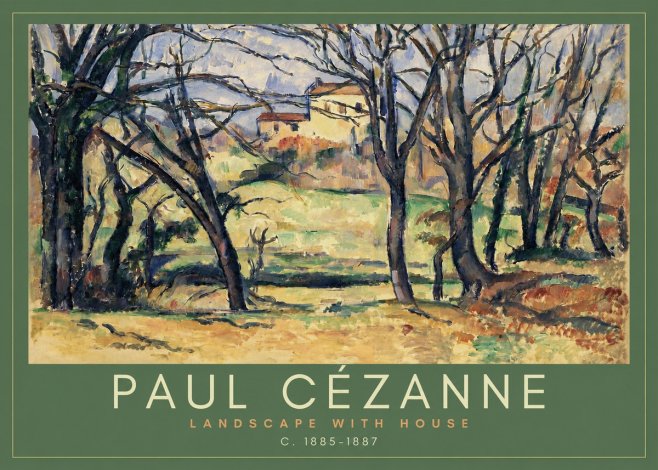 Paul Cézanne Landscape with House No2 - Juliste