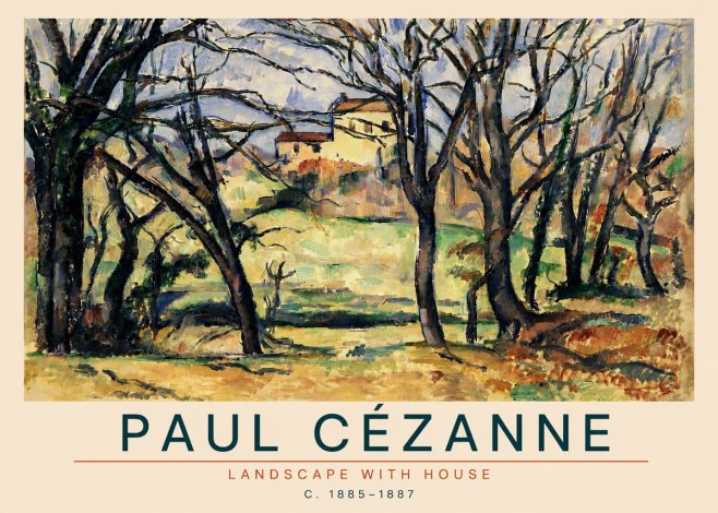 Paul Cézanne Landscape with House No4 - Juliste