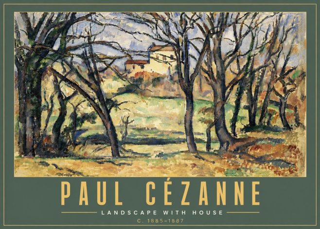 Paul Cézanne Landscape with House No6 - Juliste