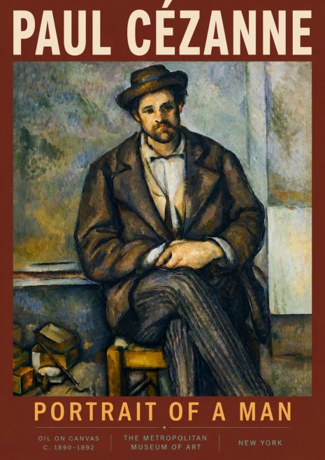 Paul Cézanne Portrait of a Man III No6 - Juliste