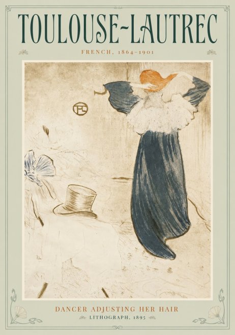 Toulouse-Lautrec Dancer Adjusting Her Hair No3 - Juliste