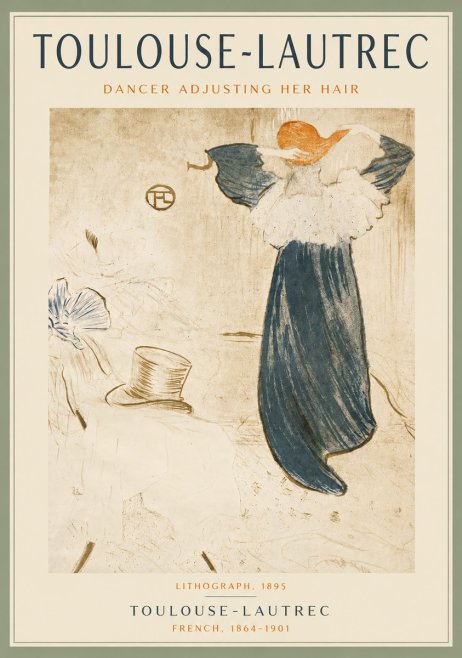 Toulouse-Lautrec Dancer Adjusting Her Hair No6 - Juliste