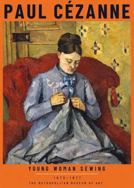 Paul Cézanne Young Woman Sewing No2 - Juliste