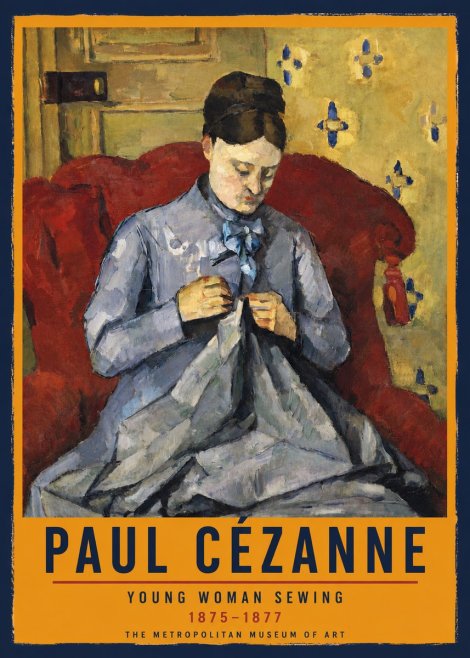 Paul Cézanne Young Woman Sewing No5 - Juliste