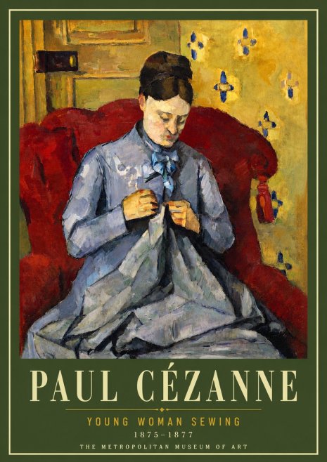 Paul Cézanne Young Woman Sewing No6 - Juliste