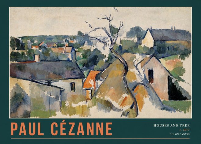 Paul Cézanne Houses and Tree No2 - Juliste