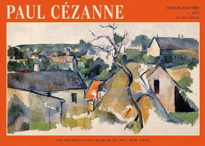Paul Cézanne Houses and Tree No6 - Juliste