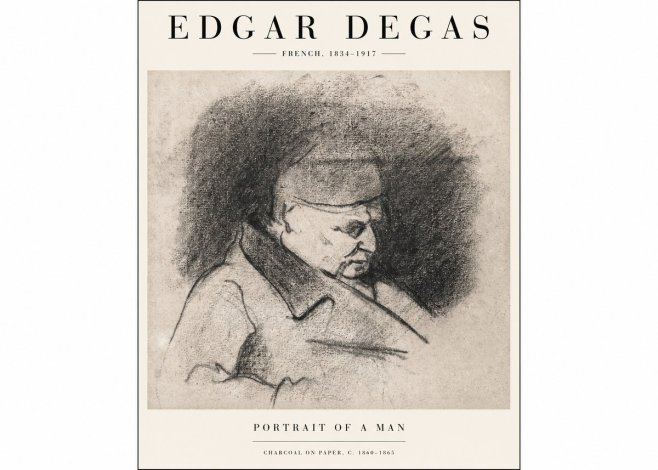 Edgar Degas Portrait of a Man No1 - Juliste