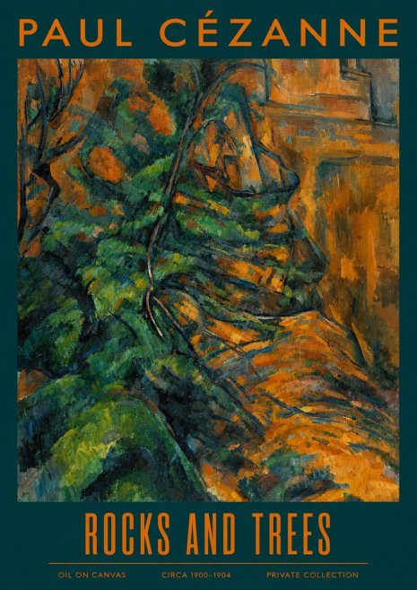Paul Cézanne Rocks and Trees IV No2 - Juliste