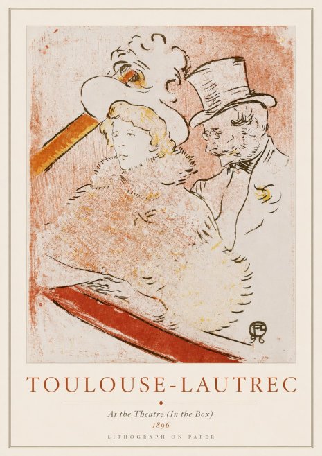 Toulouse-Lautrec At the Theatre (in the Box) No3 - Juliste