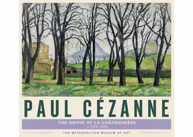 Paul Cézanne The Grove at La Châtaignière No4 - Juliste