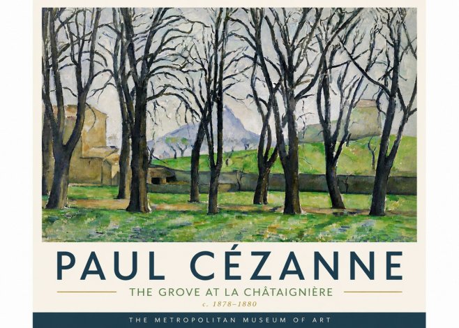 Paul Cézanne The Grove at La Châtaignière No6 - Juliste