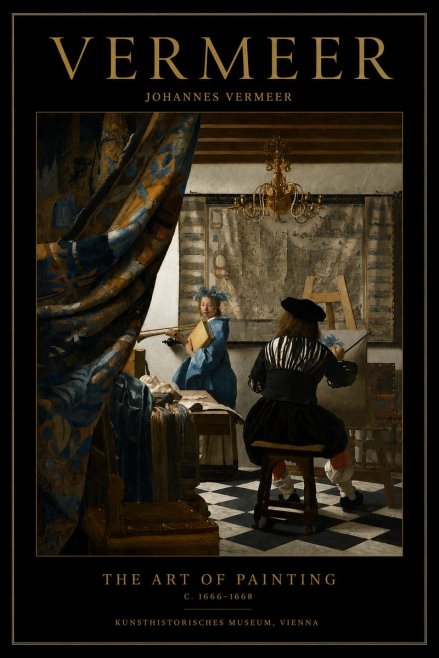 Vermeer The Art of Painting No3 - Juliste