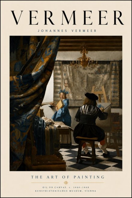 Vermeer The Art of Painting No6 - Juliste