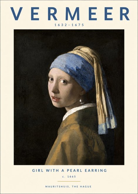 Vermeer Girl with a Pearl Earring II No3 - Juliste