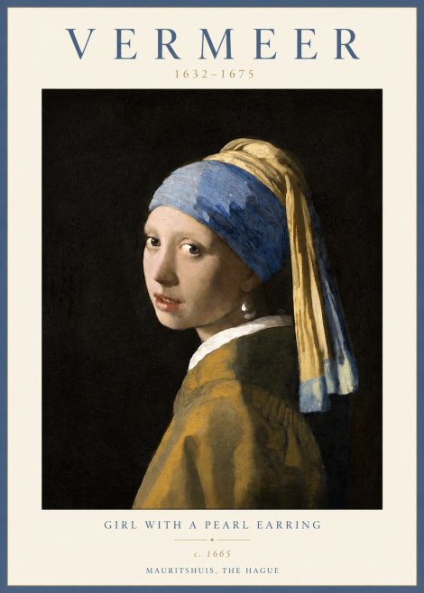 Vermeer Girl with a Pearl Earring II No4 - Juliste