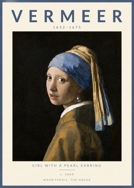 Vermeer Girl with a Pearl Earring II No6 - Juliste