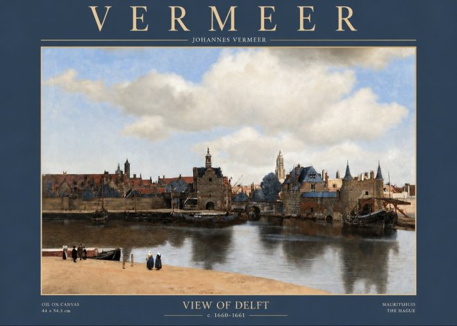 Vermeer View of Delft No3 - Juliste