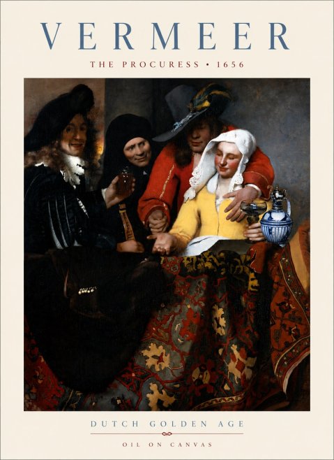 Vermeer The Procuress No5 - Juliste
