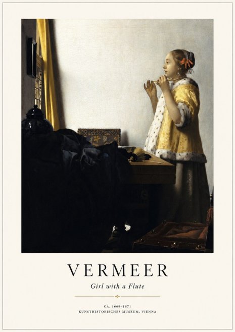 Vermeer Girl with a Flute No1 - Juliste