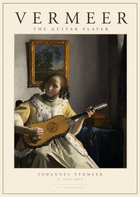 Vermeer The Guitar Player No1 - Juliste