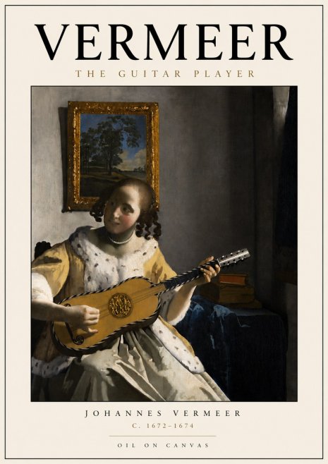 Vermeer The Guitar Player No4 - Juliste