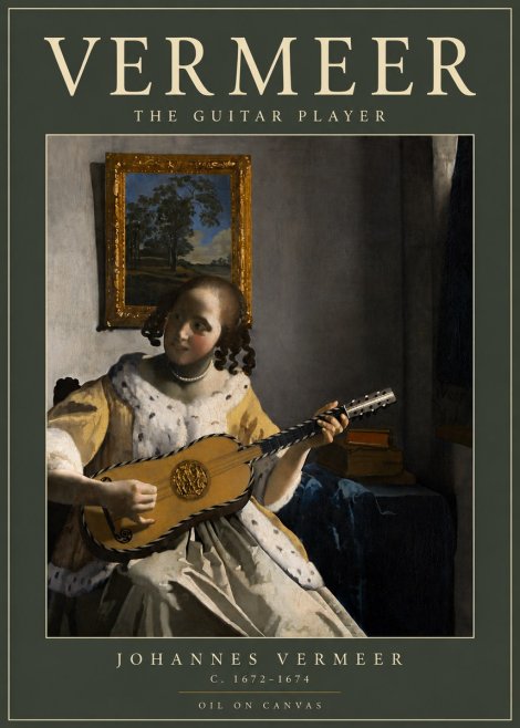 Vermeer The Guitar Player No6 - Juliste