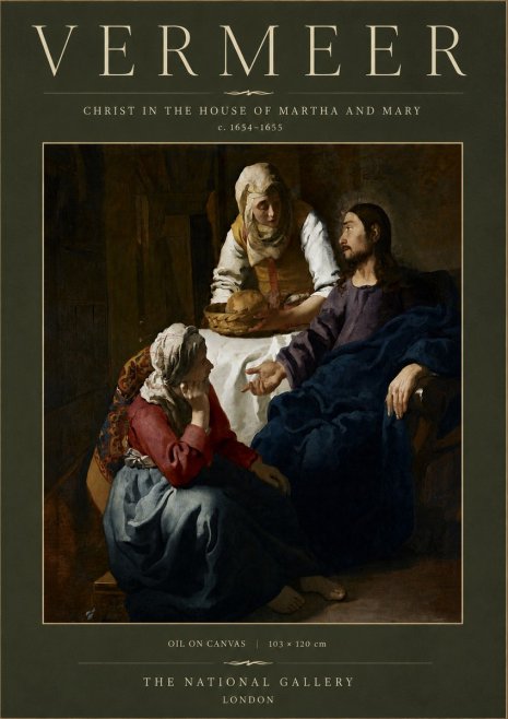 Vermeer Christ in the House of Martha and Mary No4 - Juliste