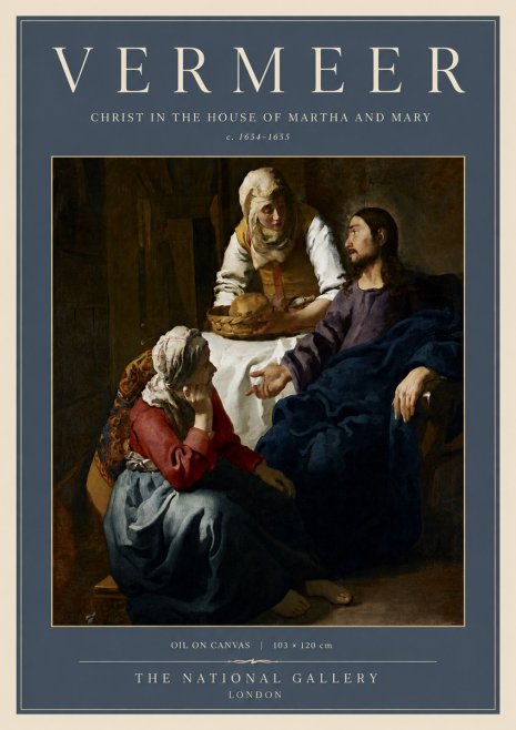 Vermeer Christ in the House of Martha and Mary No5 - Juliste