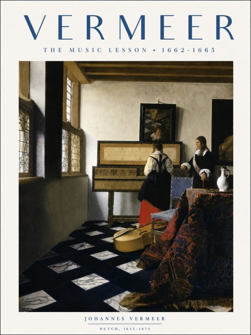 Vermeer The Music Lesson No2 - Juliste