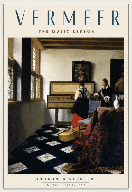 Vermeer The Music Lesson No3 - Juliste
