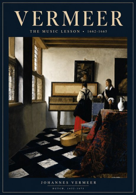 Vermeer The Music Lesson No6 - Juliste