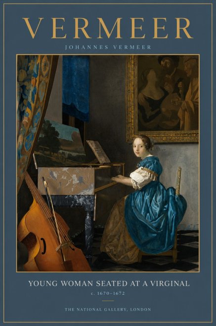 Vermeer Young Woman Seated at a Virginal No2 - Juliste