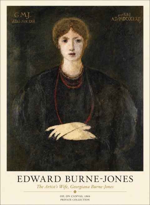 Edward Burne-Jones The Artist's Wife, Georgiana Burne-jones No1 - Juliste