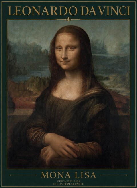 Leonardo da Vinci Mona Lisa No1 - Juliste