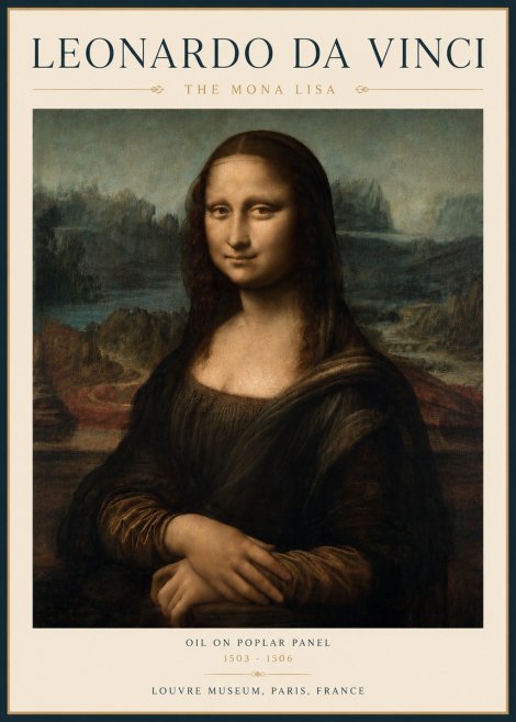 Leonardo da Vinci The Mona Lisa No4 - Juliste