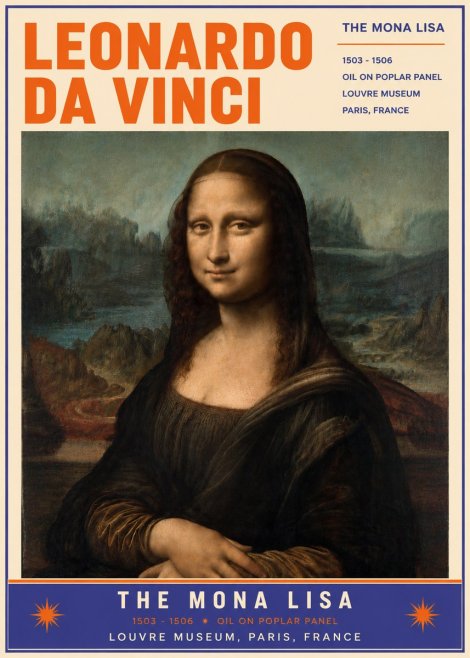 Leonardo da Vinci The Mona Lisa No6 - Juliste