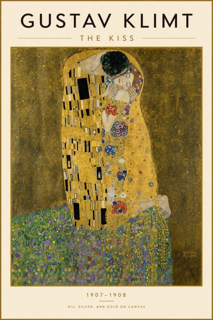 Klimt The Kiss No5 - Juliste