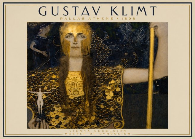 Klimt Pallas Athene No3 - Juliste