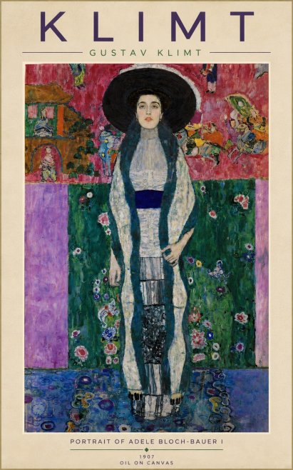 Klimt Portrait of Adele Bloch-bauer I No5 - Juliste