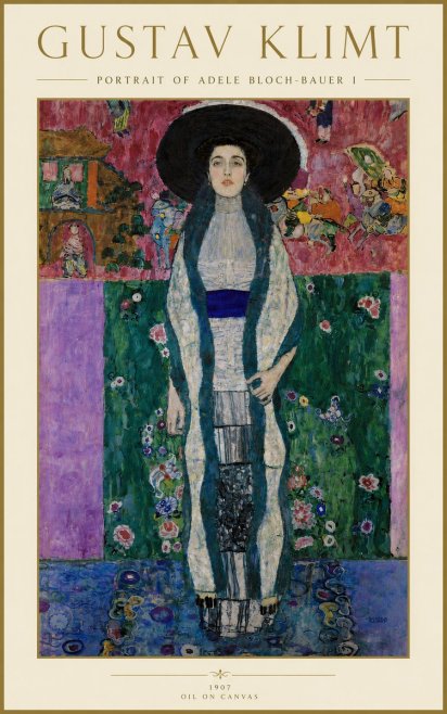 Klimt Portrait of Adele Bloch-bauer I No6 - Juliste