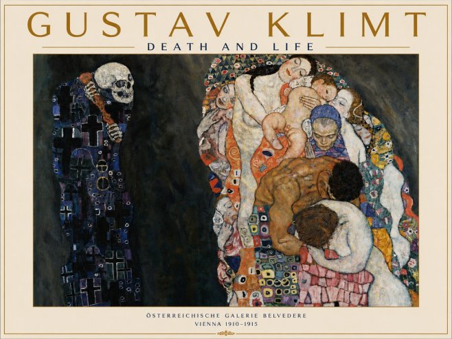 Klimt Death and Life No4 - Juliste