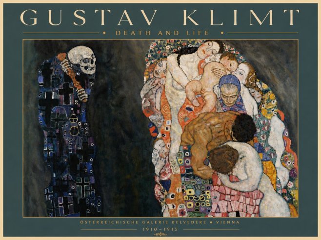 Klimt Death and Life No6 - Juliste