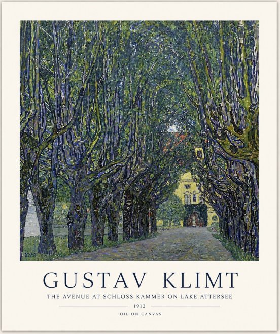 Klimt The Avenue at Schloss Kammer on Lake Attersee No1 - Juliste