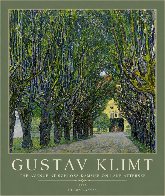 Klimt The Avenue at Schloss Kammer on Lake Attersee No5 - Juliste