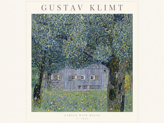 Klimt Garden with House No1 - Juliste