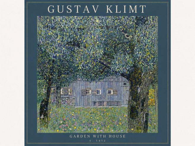 Klimt Garden with House No2 - Juliste