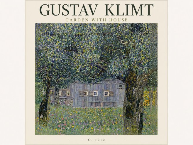 Klimt Garden with House No3 - Juliste