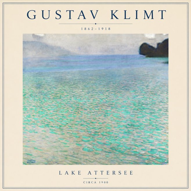 Klimt Lake Attersee No5 - Juliste